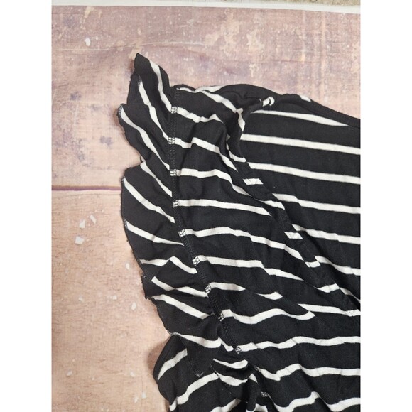 Time & Tru Maxi Dress black and white striped Plus Size 2X - Picture 3 of 6